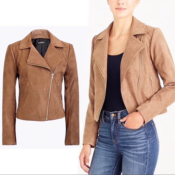 J. Crew Jackets & Blazers - J. Crew vegan suede asymmetrical zip moto jacket 6